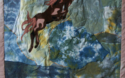 She swims with the horses: a quilt